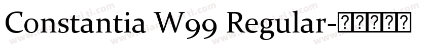 Constantia W99 Regular字体转换